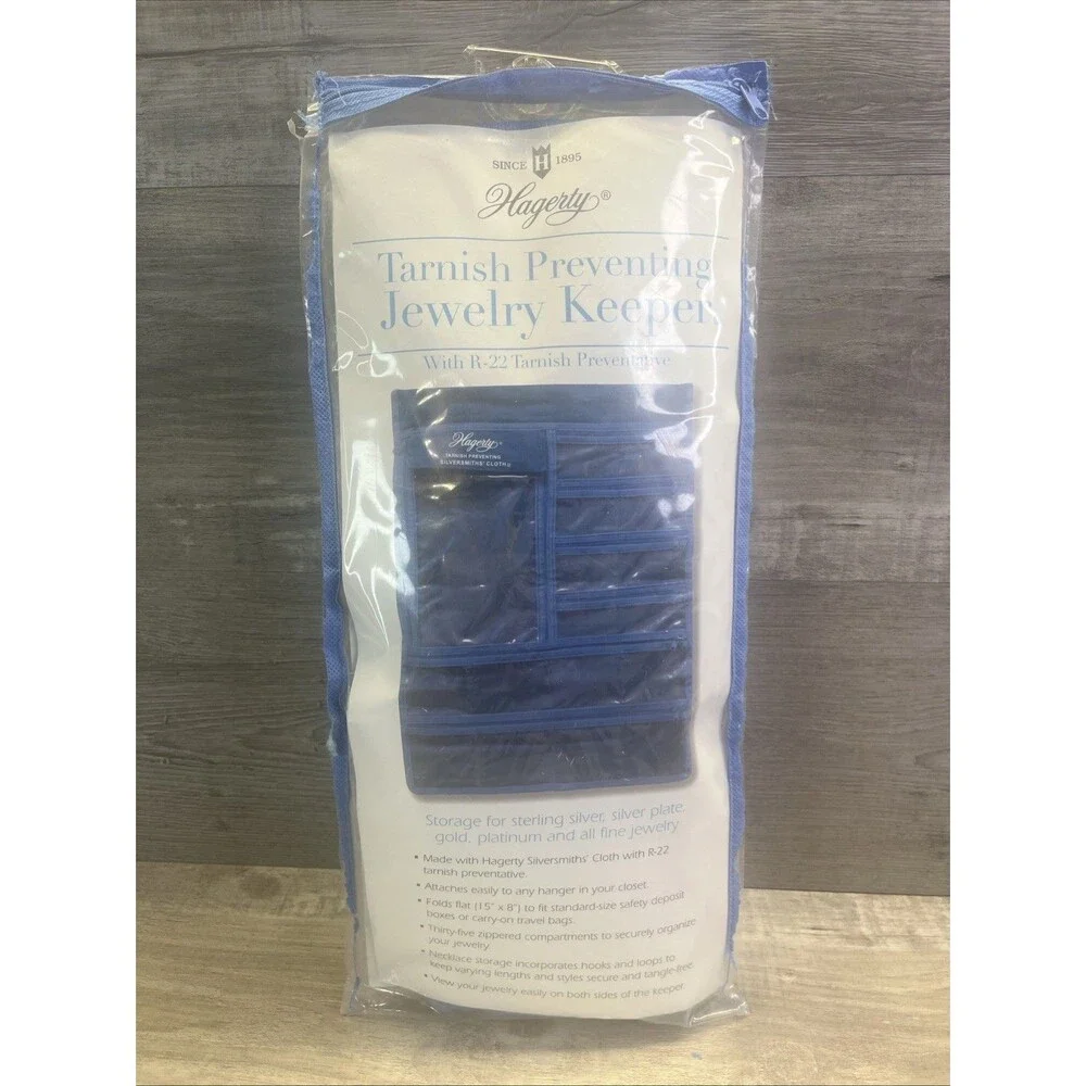 Hagerty Hanging Jewelry Keeper Made with R 22 Silver Cloth to Prevent Tarnish